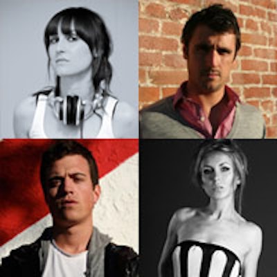 DJs (clockwise, from top left), T 'N 'T, KiddKit, Hoff, and Valida