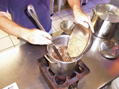 A brewing demo at Culver City Home Brewing Supply Company