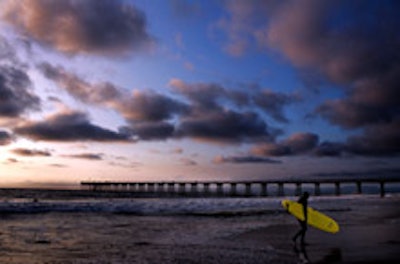 Hermosa Beach Pier, on view at the Annenberg Space