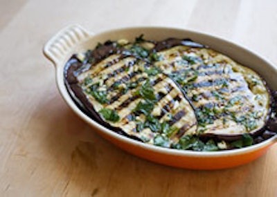 Grilled eggplant scapicia