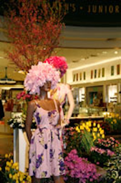 Floral headpieces at Macy's Flower Show