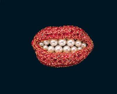 Salvador Dali's 'Ruby Lips ' brooch