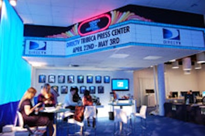 DirecTV's makeshift marquee