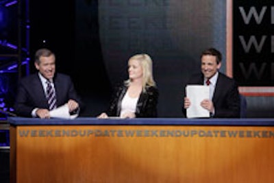 Brian Williams, Amy Poehler, and Seth Meyers at NBC's Night of Comedy