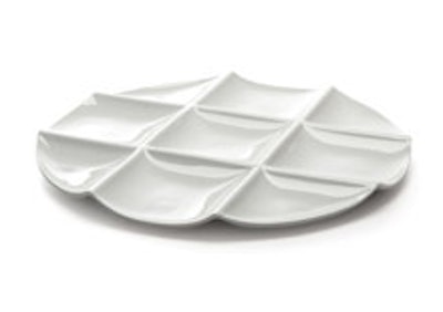 The Marea nine-compartment tasting plate