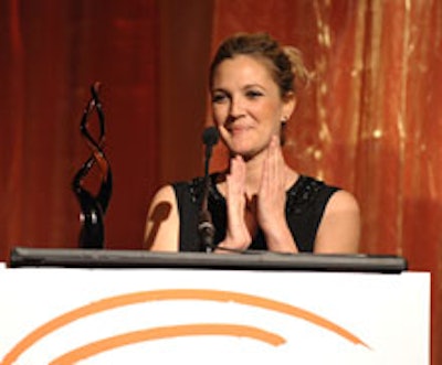 Drew Barrymore at Lupus L.A.'s Orange Ball