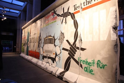 A replica of the Berlin Wall at the Washington National Opera Ball