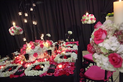 Tierra Floral Design's table at the ISES tabletop design contest