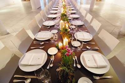 The dining table at Audi's fund-raiser