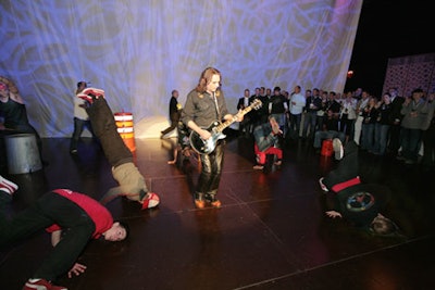 Performers break dancing at Cisco's gala