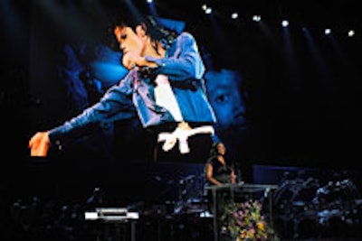 Queen Latifah at the Michael Jackson memorial service at Staples Center