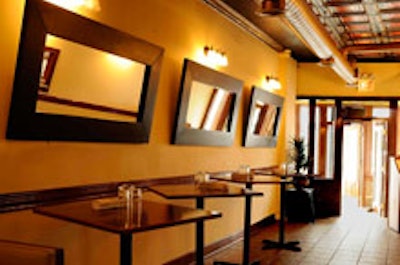 The interior of Little Bucharest Bistro
