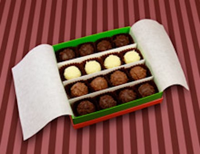 A box of truffles from Beschle Chocolatier