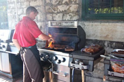 The grill at the entrance to the Fermenting Cellar