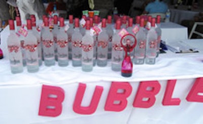 Gifts at Proximo Spirits ' Three O Bubble vodka launch