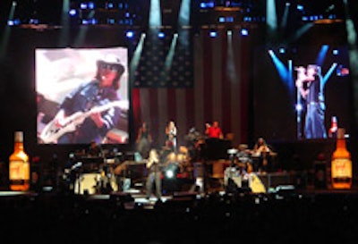Onstage brand activation on Kid Rock's Rock and Rebels tour
