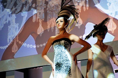 A model at the North American Hairstyling Association's awards