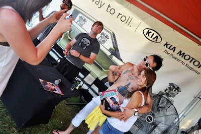 Concertgoers at Kia's 'Bare Your Soul ' tent