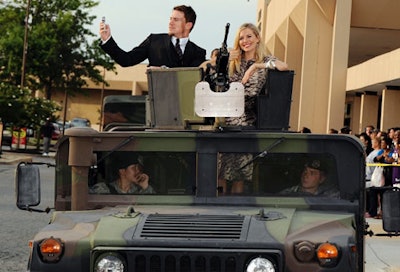 Channing Tatum and Sienna Miller at Andrews Air Force Base