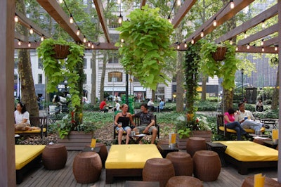 Outdoor seating at the Southwest Porch