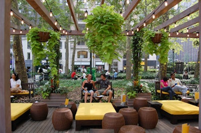 Outdoor seating at the Southwest Porch