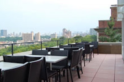 The Skyline terrace at Columbia University's Faculty House
