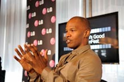 Jamie Foxx at the LG press conference