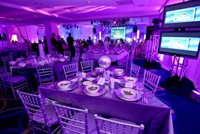 Different shaped tables at the luncheon