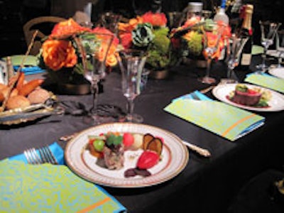 A tabletop look for the Emmy ball