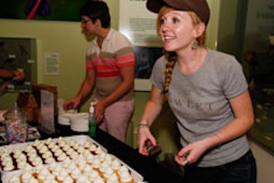 Sweet cupcakes at Yelp's red-carpet party