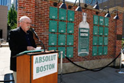 Cheers bartender Eddie Doyle launching Absolut Boston