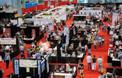 The Miami International Wine Fair exhibit floor