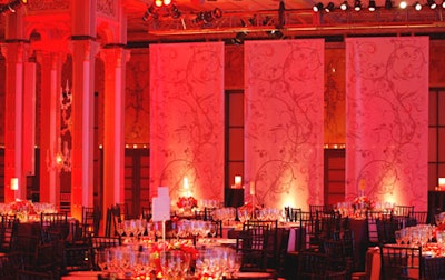 Dinner tables at the McGraw-Hill gala