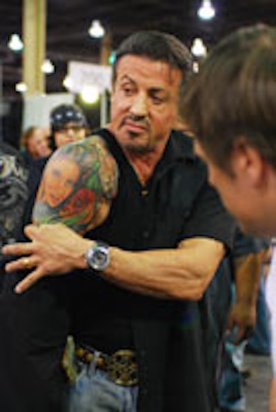Sylvester Stallone at the tattoo show
