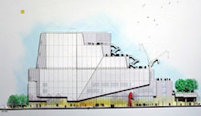 A rendering of the Whitney Museum of American Art's proposed satellite location