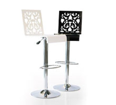 Bubble Miami's lace barstools