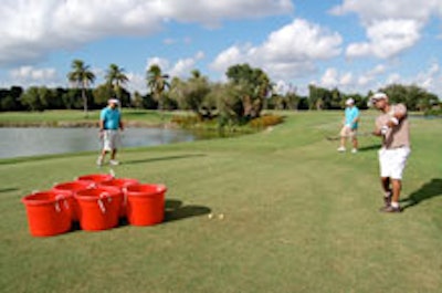 The tournament's Golf Pong hole