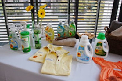 Laundry products filled a display