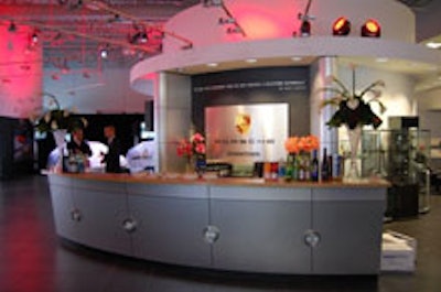 The Mint Agency's bar at the reception desk
