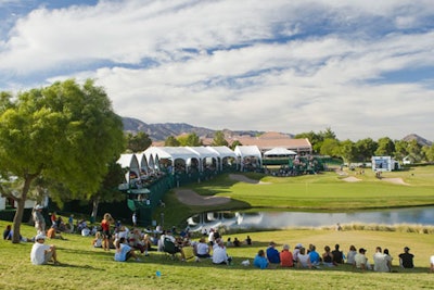 Hospitality tents on the course