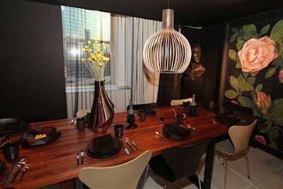 A table designed by Mario Pinto with Scott Heuvelhorst Interiors