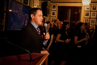 Jeff Corwin speaking at the launch party for 100 Heartbeats