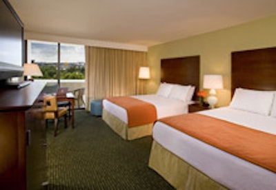 A guest room at the Holiday Inn in the Walt Disney World Resort