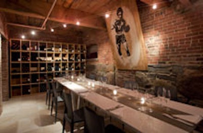 The Blue Room's wine room