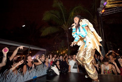 Santigold performed at the Raleigh for the Deitch Projects Art Basel party