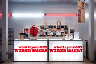 Wired-branded gear at the magazine's holiday pop-up