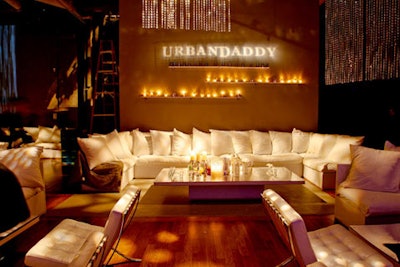 Wintry decor at Urban Daddy's holiday party