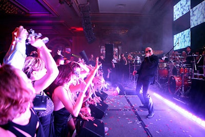 Pitbull performing at Playboy's New Year's Eve celebration