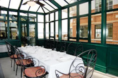 A private dining conservatory at Bond 45