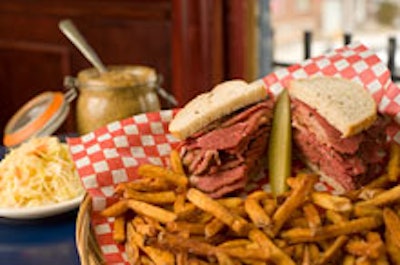 Beef brisket on rye from Caplansky's Deli
